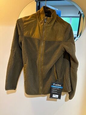 KÜHL Konfluence Fleece Jacket Men’s Medium Dark Khaki/Teak full zip Sherpa